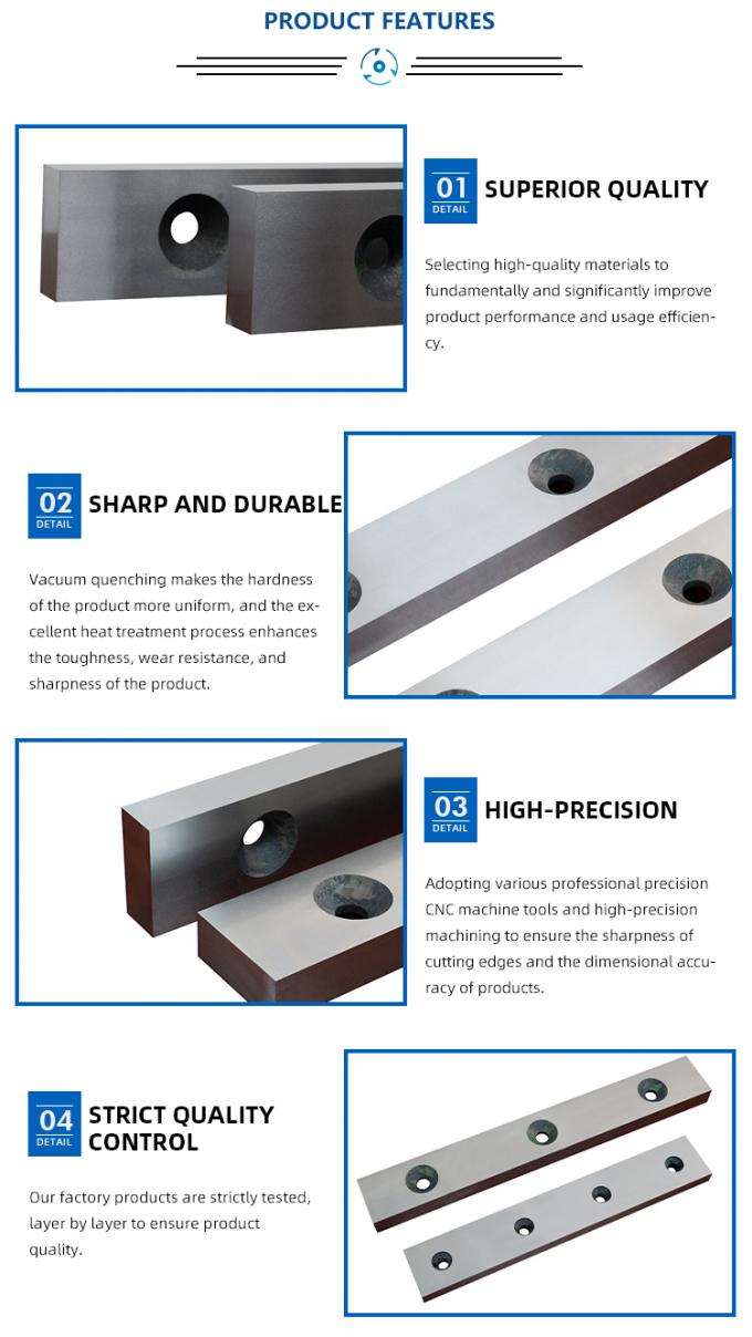 सटीक शीट धातु काटने के लिए औद्योगिक हाइड्रोलिक रेबर कतरनी ब्लेड 1